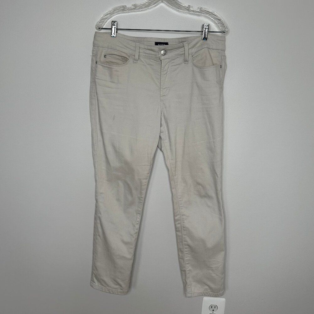 NYDJ Women's Cream Colored Straight Leg Jeans Size 12P
